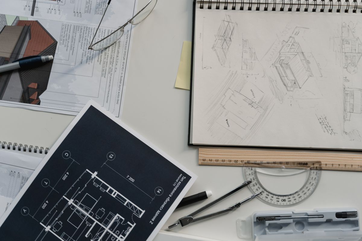 Architectural plans and technical drawing tools